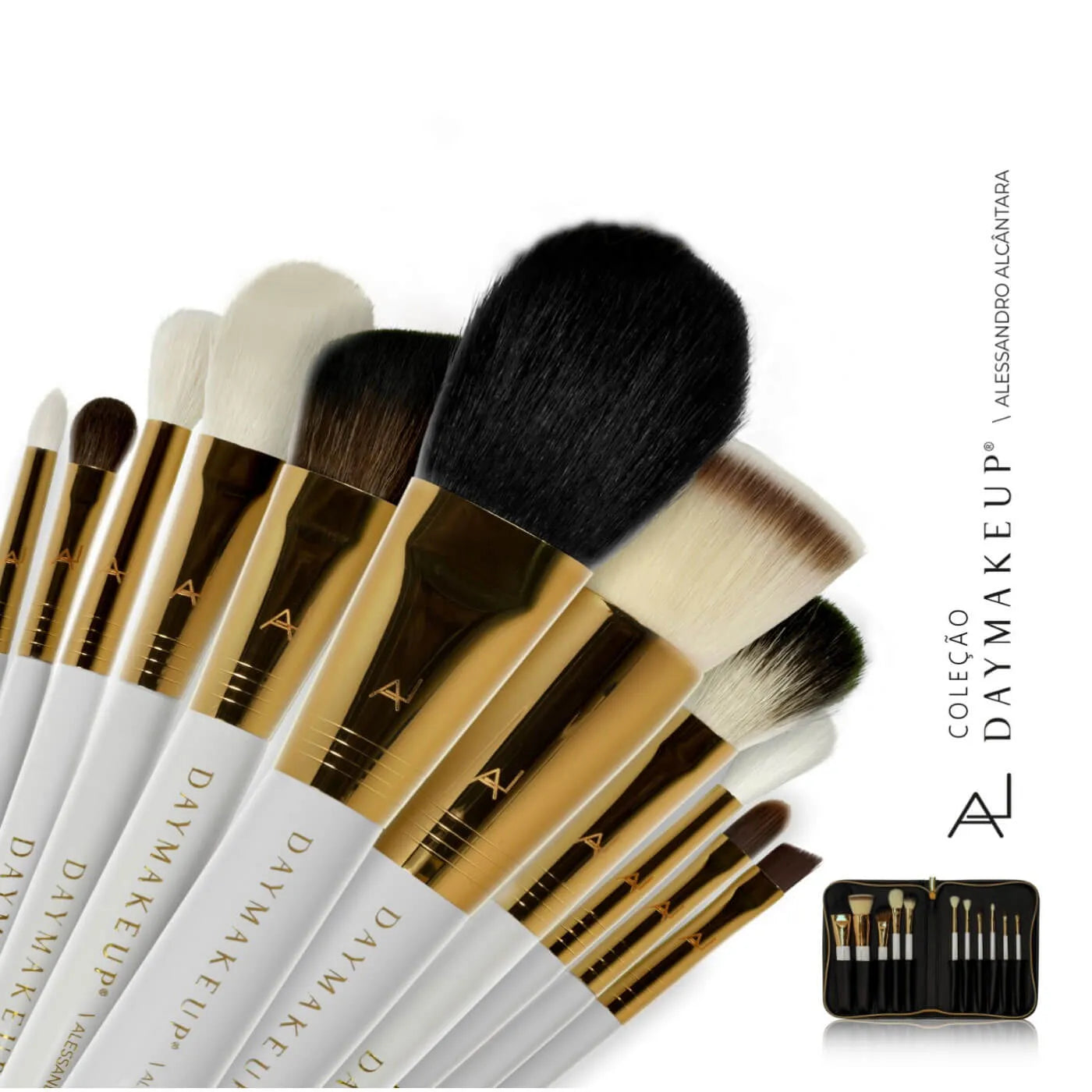 PREVENTA kit profesional para maquillaje ALESSANDRO ALCANTARA 11 piezas Daymakeup