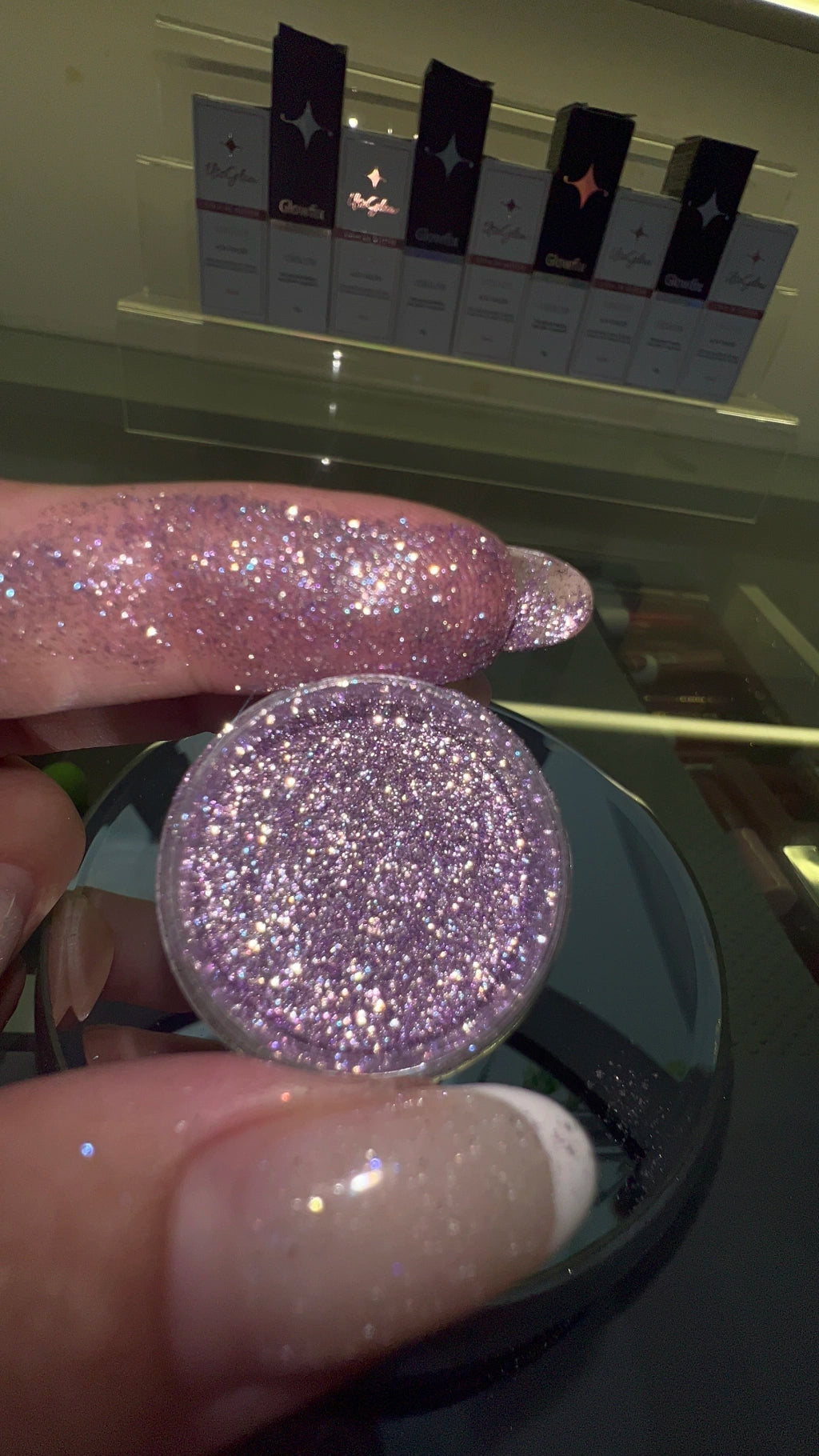 Glitter/Pigmento Ametista | Colección Piedras Preciosas Use Glow