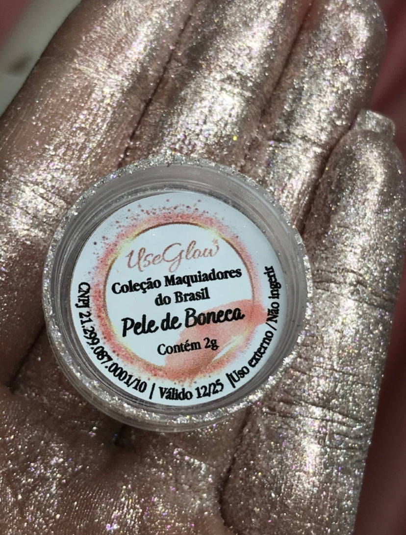 Glitter Pele de Boneca Use Glow