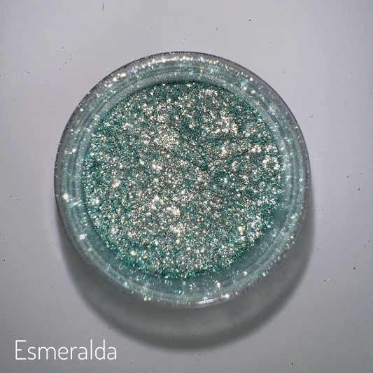 Glitter/Pigmento Esmeralda | Colección Piedras Preciosas Use Glow