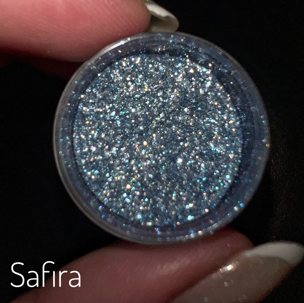 Glitter/Pigmento Safira | Colección Piedras Preciosas Use Glow