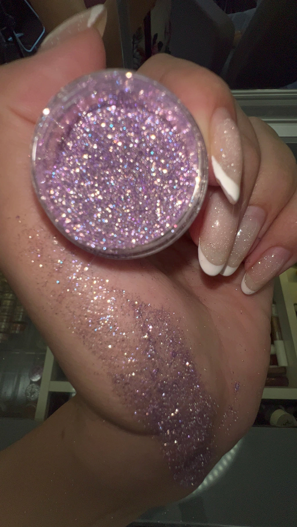 Glitter/Pigmento Ametista | Colección Piedras Preciosas Use Glow