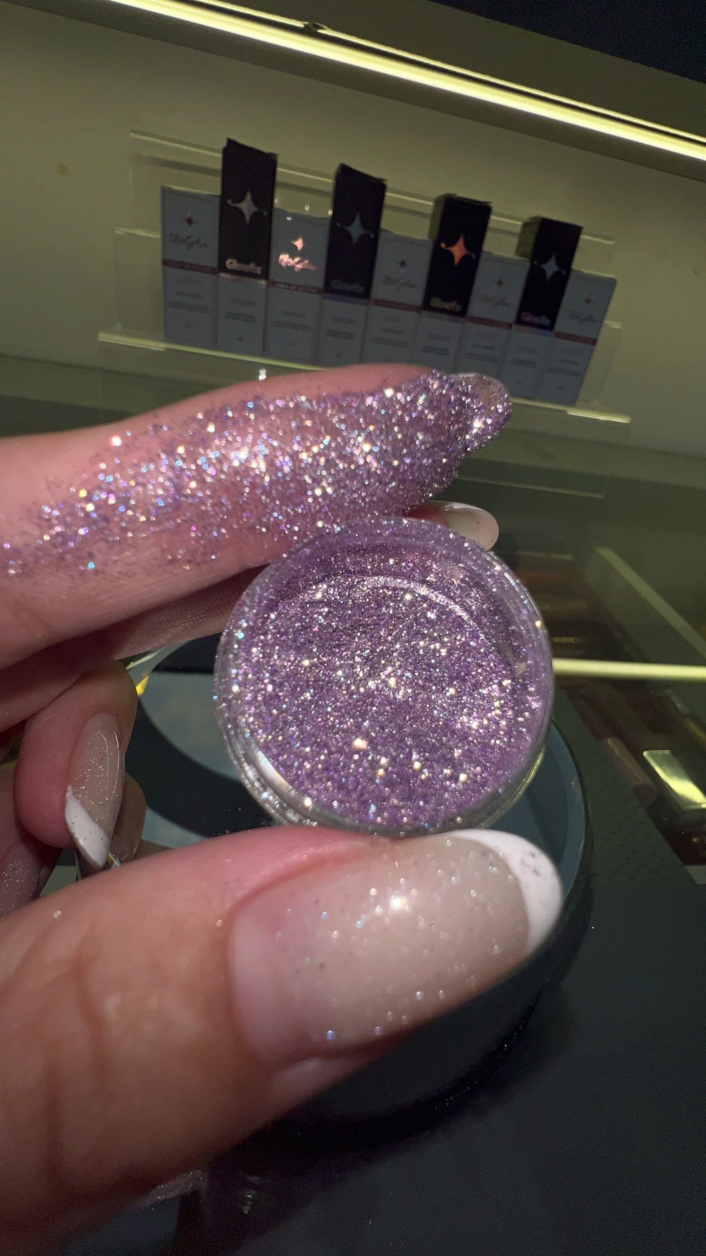 Glitter/Pigmento Ametista | Colección Piedras Preciosas Use Glow